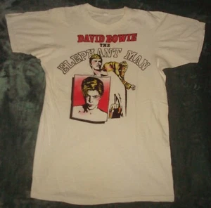 VTG 80s DAVID BOWIE THE ELEPHANT MAN T SHIRT MEDIUM BROADWAY PLAY 1981 THEATER - Picture 1 of 5
