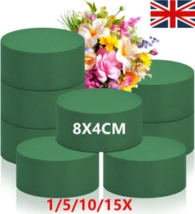 1-10x Round Floral Foam Blocks, Wet and Dry Foam Bricks for Fresh and Artificial - Picture 1 of 25
