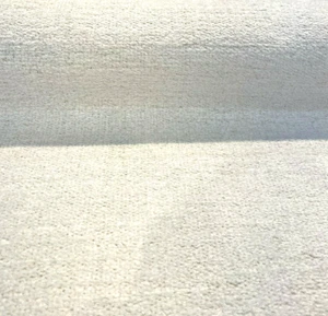 Yeti White Italian Premium Soft Chenille Ecru Upholstery Fabric By The Yard - Picture 1 of 5