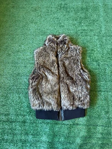 Dollhouse Brown Faux Fur Vest Cute Y2K 2000s Grunge Emo SEE MEASUREMENTS - Picture 1 of 7