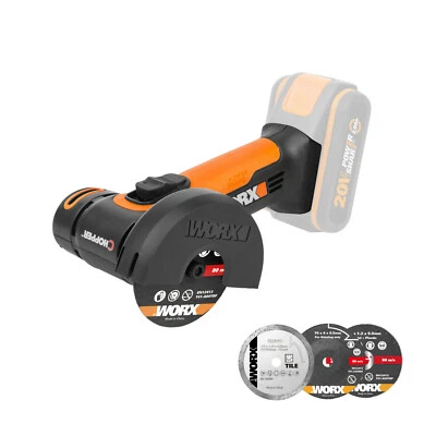 WORX WX801.9 Akku Mini-Winkelschleifer 20V Max Schleifer ohne Akku und Ladegerät