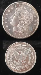Morgan Dollar Oklahoma oro federato e numismatica 1 oz .999 argento rotondo si808 - Foto 1 di 1