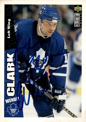 Wendel Clark - Signed 1996-97 Upper Deck Collector's Choice Card #258 - Image 1 of 2