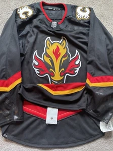 Calgary Flames Adidas MIC Primegreen “Blasty” Alternate Jersey Team Issued 54 - Picture 1 of 2