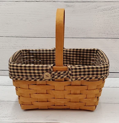 “Longaberger” 2009 Classic Spring Basket w/ Gingham Lining – NEW - Image 1 of 4