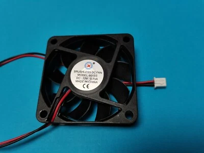 2 pcs Brushless DC Cooling Blades Fan 12V 6015S 60x60x15mm 2 Wire Sleeve Bearing - Image 1 of 2