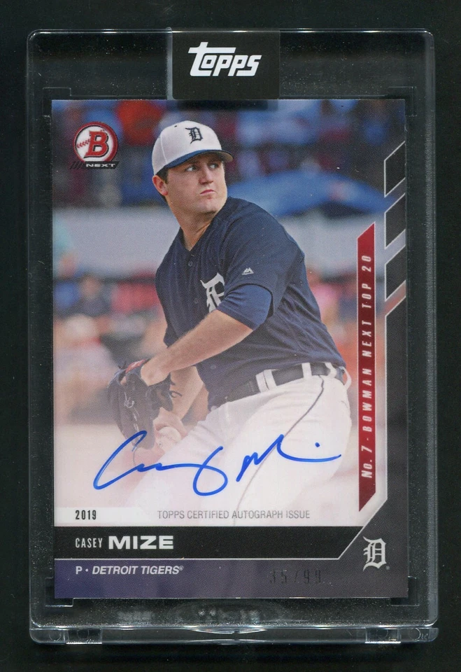 2019 Bowman Next Casey Mize Auto #T7A Tigers /99 - Image 1 of 1