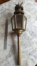 Antique Victorian Horse Drawn Hearse Large Brass Decorative Candle Lamp