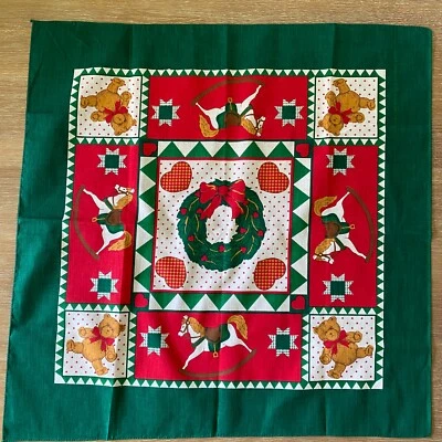 CHRISTMAS BANDANA Bufanda Vintage 21.5" por Marks Handkerchief Mfg Co. Foto 1 de 3