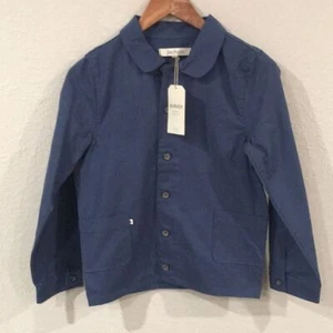 NEW Jackalo Boys Sz 12 ORGANIC Billie Jacket Classic Blue 100% Cotton Utility - Picture 1 of 14
