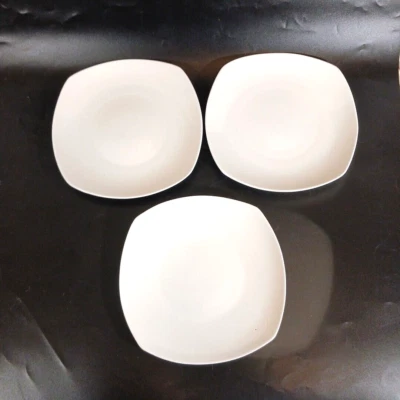 Gorham 1831 Boulder Creek Plato de Ensalada Blanco Lote de 3 China de Hueso 8 3/8" Foto 1 de 3