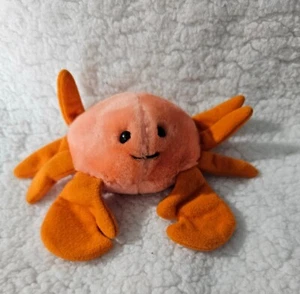 Vintage 1984 Dakin Crab With Claws Stuffed Animal Plush Toy Orange 8" Ocean Sea - Picture 1 of 8