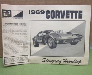 1969 CORVETTE Stingray Hardtop model instructions Model Products kit Dyna 1960s - Picture 1 of 2