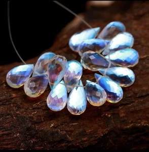Mystic Rainbow Quartz Briolettes Beads Tear Drop Shape Beads, Gemstone Beads - Picture 1 of 4