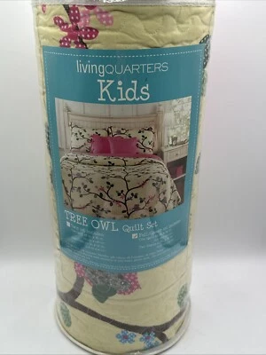 Juego de edredón Living Quarters Kids TREE OWL COMPLETO/QUEEN NUEVO 3 piezas Bon-Ton Foto 1 de 4