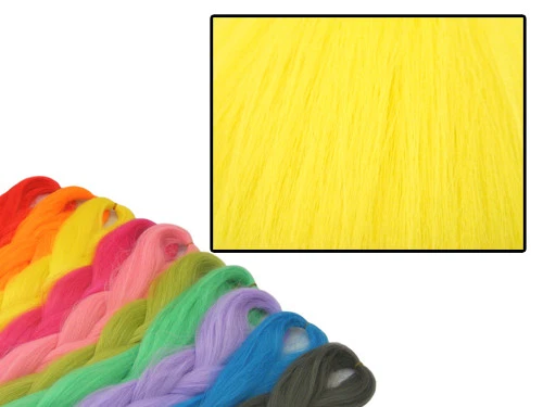 CyberloxShop Phantasia Kanekalon Jumbo Braid Lemon Yellow Braiding Hair