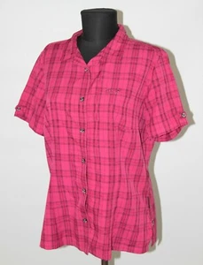 Camisa de mujer Jack Wolfskin rosa a cuadros al aire libre uso activo talla UK 16/UE L - Imagen 1 de 9