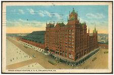 Vintage Postcard Broad Street Station Philadelphia 1921