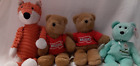 4 x Soft Toys - Ko Bonnie Fox, Ty Teddy and 2 x Vintage Walkers Crisps Bears