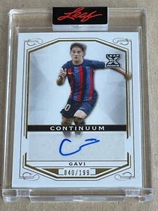 2022 Blatt UMHÜLLT Kontinuum GOLD GAVI Erster 1. ROOKIE AUTO #/199 IN HAND RC - Bild 1 von 6