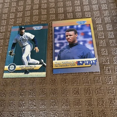 1998 Ken Griffey Jr "San Bernadino Spirit" Starting Lineup 2card Lot - Image 1 of 4