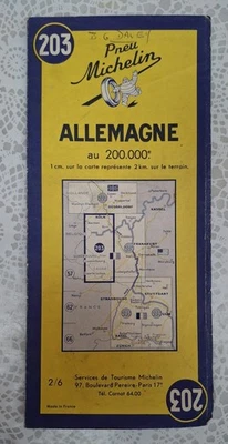 Vintage Carte Michelin Paper Map.no 203 Luxembourg Area, 1950's - Image 1 of 2