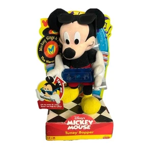 Disney's Mickey Mouse Tuney Bopper Musical Plush Toy Sings & Plays Harmonica New - Picture 1 of 8
