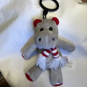 Scentsy Buddy Clip On Holly The Hippo Grey & Red 7” - Picture 1 of 4