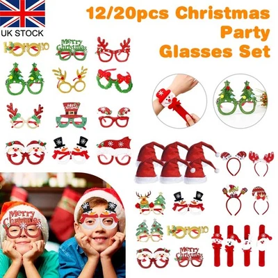 12/20x Christmas Novelty Glasses Eyeglasses Xmas Costume Fancy Dress Decor Party - Image 1 of 4