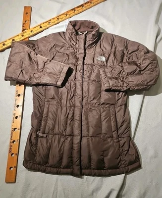 Chaqueta North Face Niñas Grande Marrón 550 Puffer Acolchada Plumón de Ganso Invierno Cremallera  Foto 1 de 4