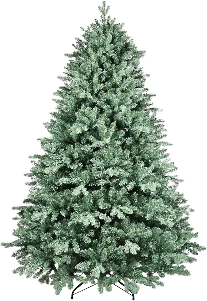 7FT Artificial Spruce Christmas Tree - 2520 PE&PVC Branch Tips - Metal Stand - Image 1 of 4
