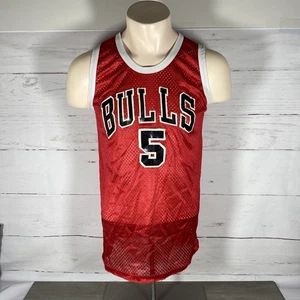 Vintage 90s Don Alleson Chicago Bulls Jersey #5 John Paxson Size Large Mens - Bild 1 von 10