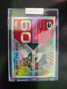 Brett Favre Flight To 420 Topps Chrome #9 Red Refractor  2007 #'d /10 Packers - Picture 1 of 2