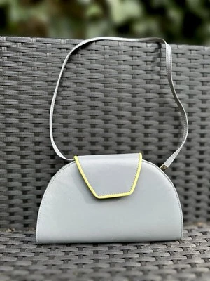 Jacques Vert Grey Leather Shoulder Bag - Image 1 of 4