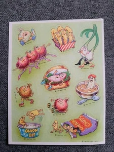 1983 Vintage Hallmark Foglio Adesivo Graffio N Fiuto Pasticceria Cipolla Cipolle - Foto 1 di 2