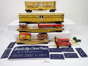 Vintage 1940's O Gauge Custom Built Wardie Jay Circus Railroad Freight Car Set - Picture 1 of 24