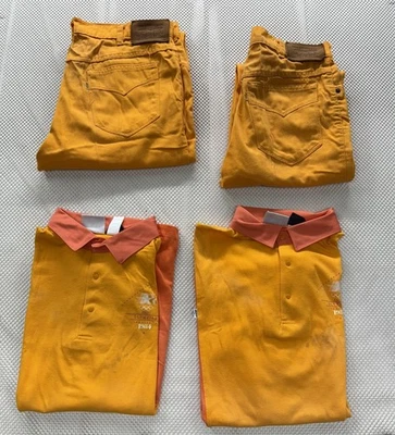 Sz M Vin 1984 Olympics Official Staff Polo Shirt Orange/Gold Levi's Poly/Cotton - Image 1 of 4