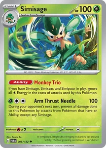 Reverse Holofoil - Simisage - 005/182 / NM / English - Picture 1 of 1