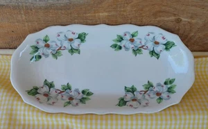 Syrakus China weiß Hartriegel Blume Sellerie Relish Schale 94-F Hergestellt in den USA 10" x 4,75" - Bild 1 von 11