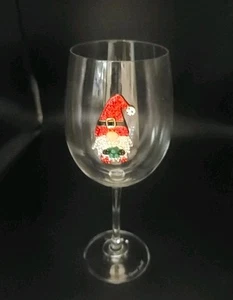 The Queens' Jewels Jeweled Christmas Gnome Stemmed Wine Glass - Picture 1 of 9