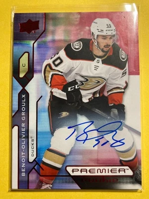 2021-22 Upper Deck Premier Autograph #135 Benoit-Olivier Groulx RC - Image 1 of 2