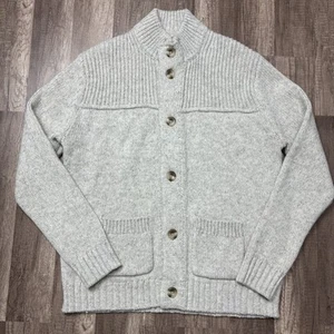 UNTUCKit Sweater Mens Small Gray Wool Nylon Knit Heavyweight Button Up Cardigan - Picture 1 of 8