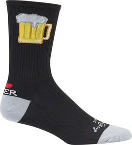 SockGuy SGX Tallboy Socks 6 inch Black Large X-Large Beer Stein Unisex Synthetic - Picture 1 of 2