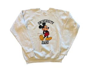 Vintage Disney Mickey Mouse University of Idaho Sweatshirt Weiß XL Champion - Bild 1 von 6