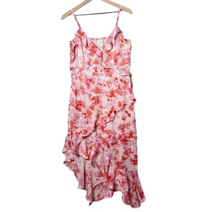 Japna Women’s Midi Cocktail Dress Ruffle Spaghetti Strap Smocked Back size XL - Picture 1 of 10