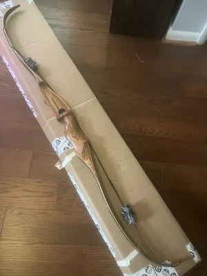 Damon Howatt Hunter Recurve Archery Bow W/ String 62” 55 lb Draw, Left-Handed LH - Image 1 of 4