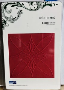 QUICKUTZ Metal Embossing Die Template “Adornment” Design (GBR-005) 4x4”in. - Picture 1 of 4