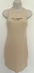 Los Angeles California Shein Sexy Bodycon Tank Mini Dress XS Light Tan EUC - Picture 1 of 5