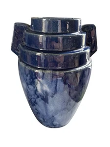 Brush McCoy Kolorkraft Pottery Art Deco Atomic Moderne Rocket Vase Blue Vintage - Picture 1 of 10