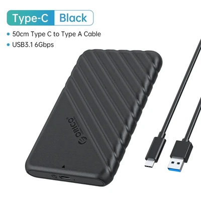 ORICO 2.5 Inch HDD Enclosure SATA to USB 3.0 Type-C External Drive Case 6TB - Image 1 of 4